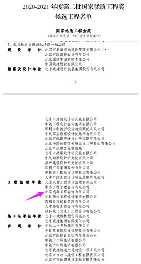 追求卓越，鑄就經(jīng)典，匠心筑就國優(yōu)工程--公司兩項(xiàng)目分獲“國家優(yōu)質(zhì)工程金獎”和“國家優(yōu)質(zhì)工程獎”